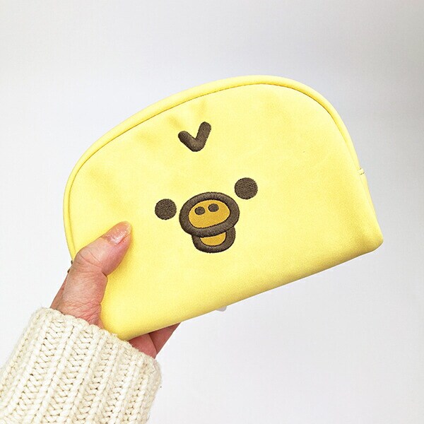 リラックマ キイロイトリ フェイス ラウンドポーチ