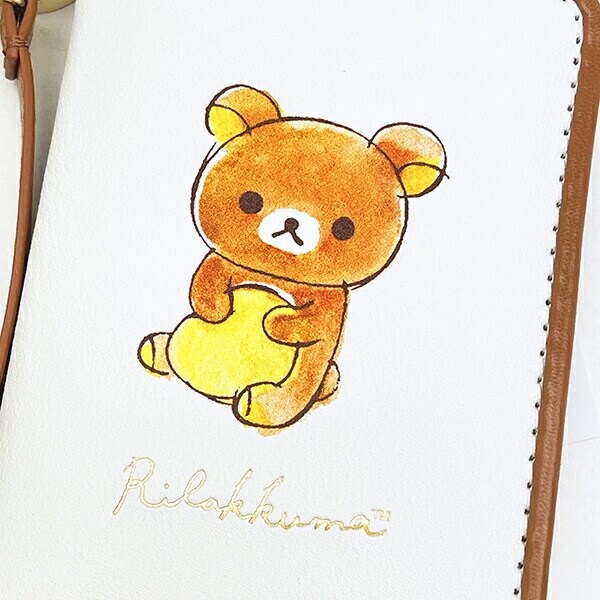 リラックマ リール付き オープンパスケース (アイボリー) 定期入れ ICカード