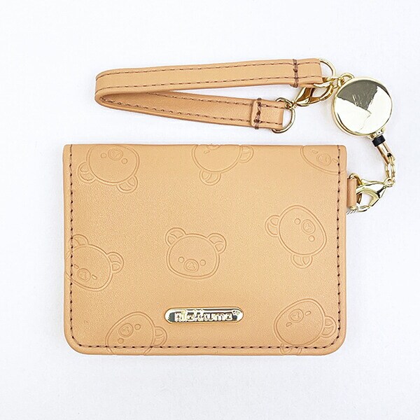 リラックマ リール付き オープンパスケース (ブラウン) 定期入れ ICカード