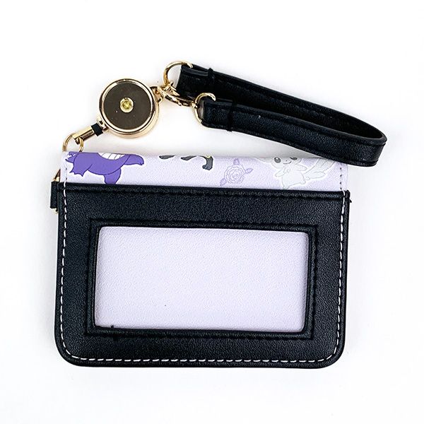 ポケットモンスター オープンパスケース ブラック ポケモン 定期入れ ICカードケース リール付き