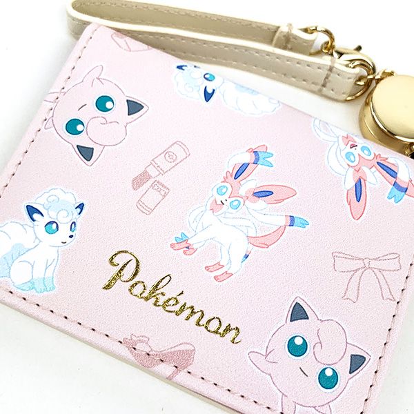 ポケットモンスター オープンパスケース ピンク ポケモン 定期入れ ICカードケース リール付き