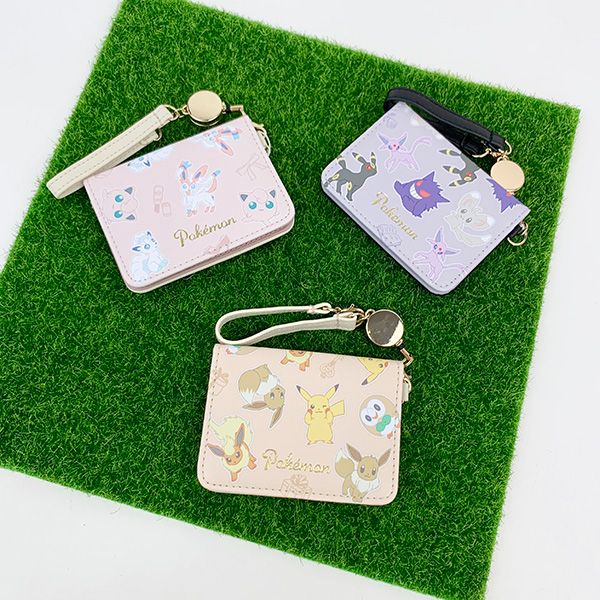 ポケットモンスター オープンパスケース ピンク ポケモン 定期入れ ICカードケース リール付き