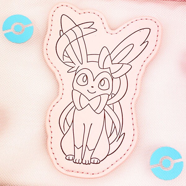 ポケットモンスター メッシュフラットポーチ パステル ニンフィア ポケモン ピンク