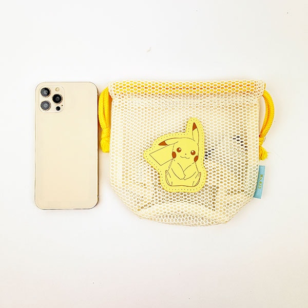 ポケットモンスター メッシュ巾着 パステル ピカチュウ ポケモン 巾着袋 イエロー