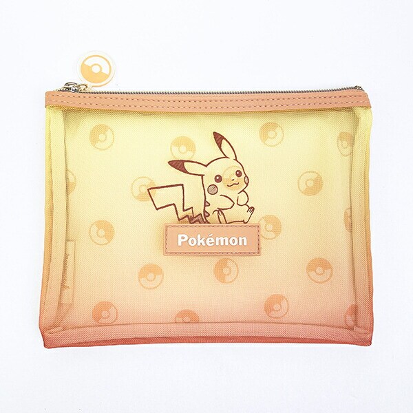 ポケットモンスター グラデーション メッシュフラットポーチ (オレンジ) ポケモン