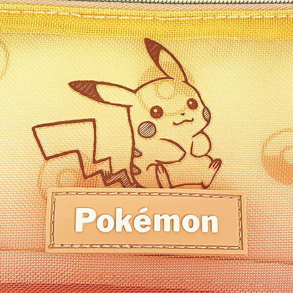 ポケットモンスター ピカチュウ メッシュスリムポーチ グラデーション ペンケース オレンジ ポケモン