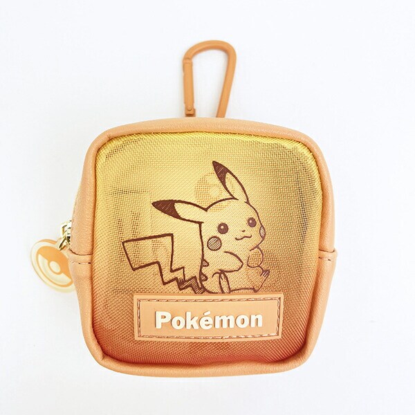 ポケットモンスター ピカチュウ カラビナ付メッシュミニポーチ グラデーション オレンジ ポケモン