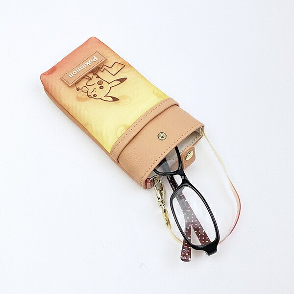 ポケットモンスター ピカチュウ グラデーション ストラップ付きメガネケース (オレンジ) ポケモン