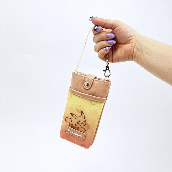 ポケットモンスター ピカチュウ グラデーション ストラップ付きメガネケース (オレンジ) ポケモン