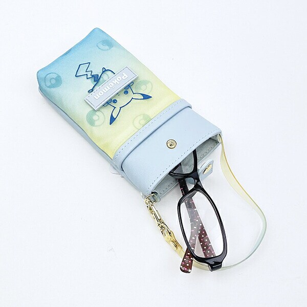 ポケットモンスター ピカチュウ グラデーション ストラップ付きメガネケース (ブルー) ポケモン