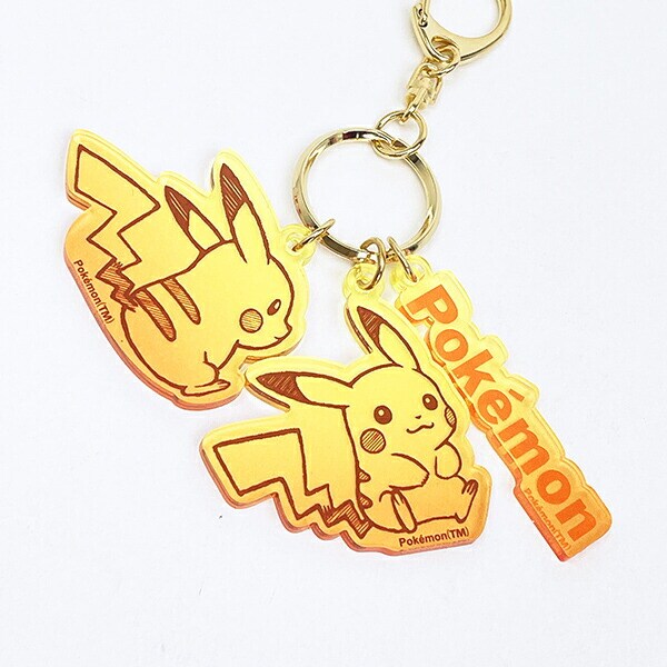 ポケットモンスター ピカチュウ アクリルキーホルダー グラデーション オレンジ ポケモン
