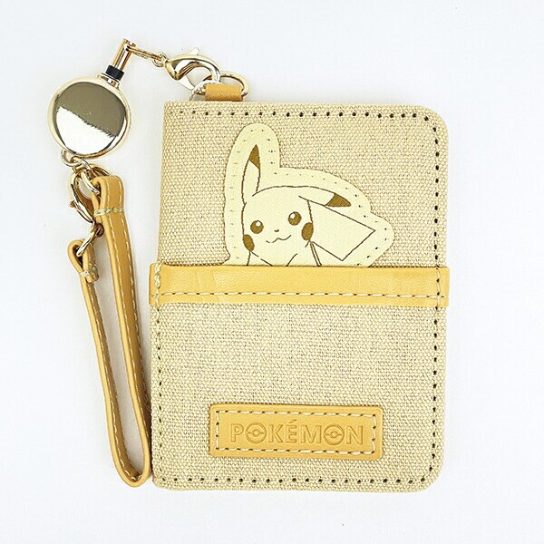ポケットモンスター ピカチュウ 2つ折りパスケース ひょっこりワッペン 定期入れ ポケモン