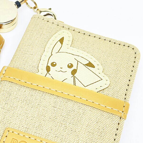 ポケットモンスター ピカチュウ 2つ折りパスケース ひょっこりワッペン 定期入れ ポケモン