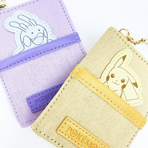 ポケットモンスター ピカチュウ 2つ折りパスケース ひょっこりワッペン 定期入れ ポケモン