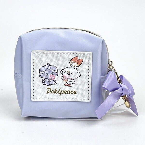 ポケットモンスター ヒバニー＆ニャスパー カラビナ付ミニポーチ パープル 小物入れ ポケピース ポケモン
