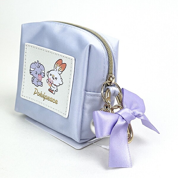 ポケットモンスター ヒバニー＆ニャスパー カラビナ付ミニポーチ パープル 小物入れ ポケピース ポケモン