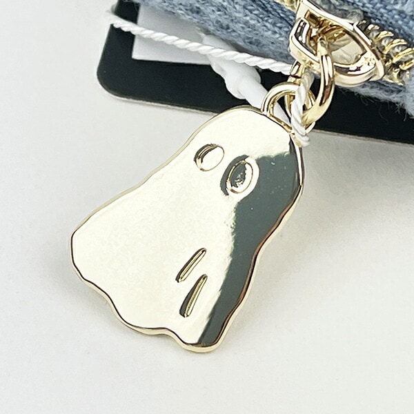 SNOOPY スヌーピー カラビナ付ミニポーチブルー おばけシリーズ 小物入れ 化粧品入れ(PWD)