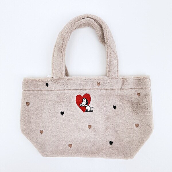 スヌーピー ボアハート トートバッグ SNOOPY