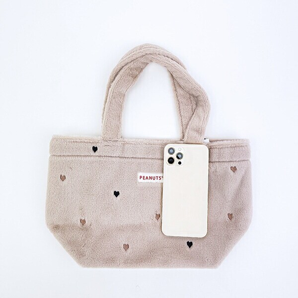 スヌーピー ボアハート トートバッグ SNOOPY