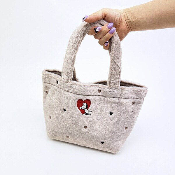 スヌーピー ボアハート トートバッグ SNOOPY