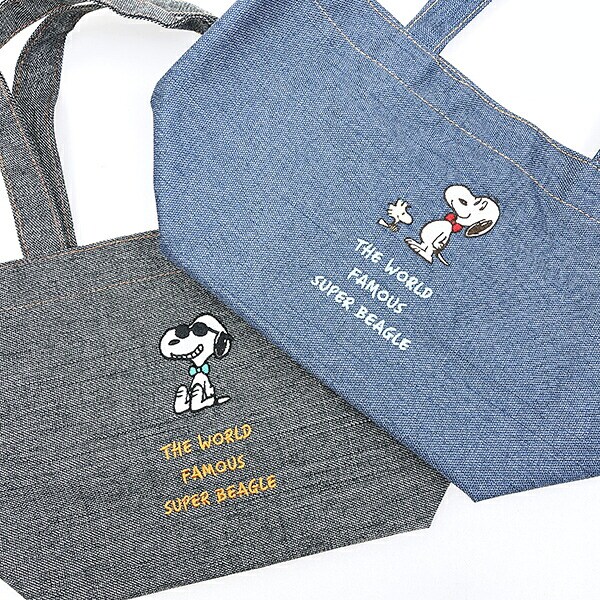 スヌーピー トートバッグ ボウタイ ネイビー ランチ SNOOPY