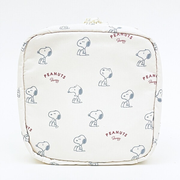 スヌーピー たっぷりメイクポーチ アイボリー Dusky paletteシリーズ SNOOPY