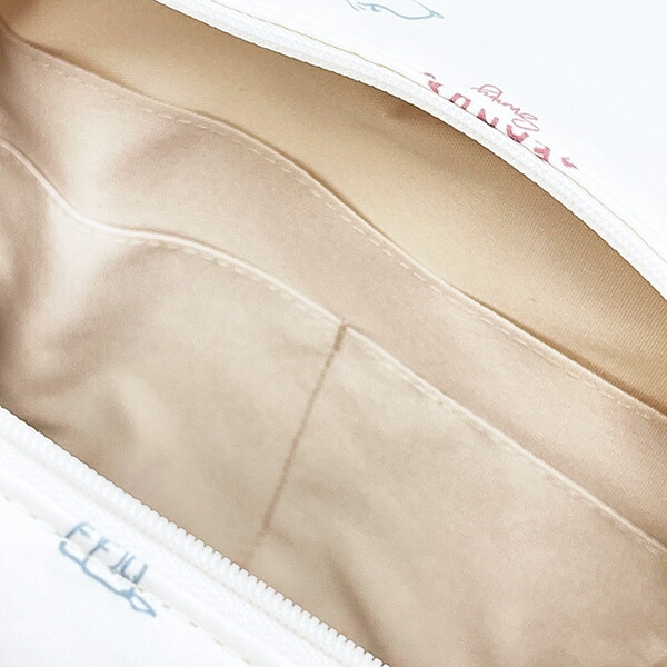 スヌーピー たっぷりメイクポーチ アイボリー Dusky paletteシリーズ SNOOPY