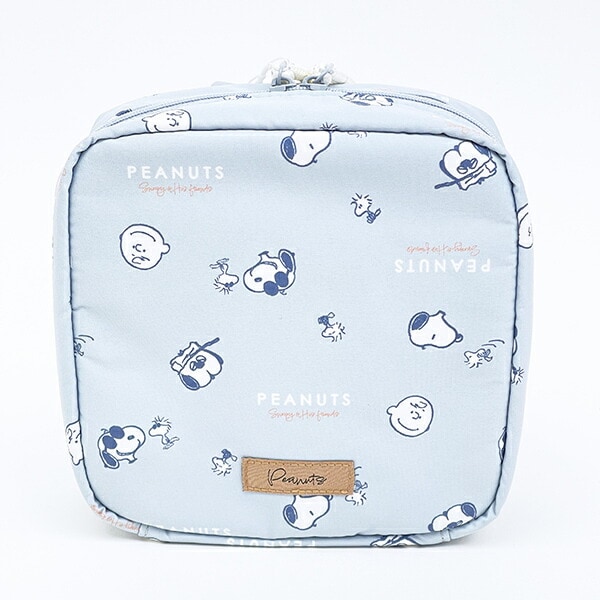 スヌーピー たっぷりメイクポーチ グレー Dusky paletteシリーズ SNOOPY