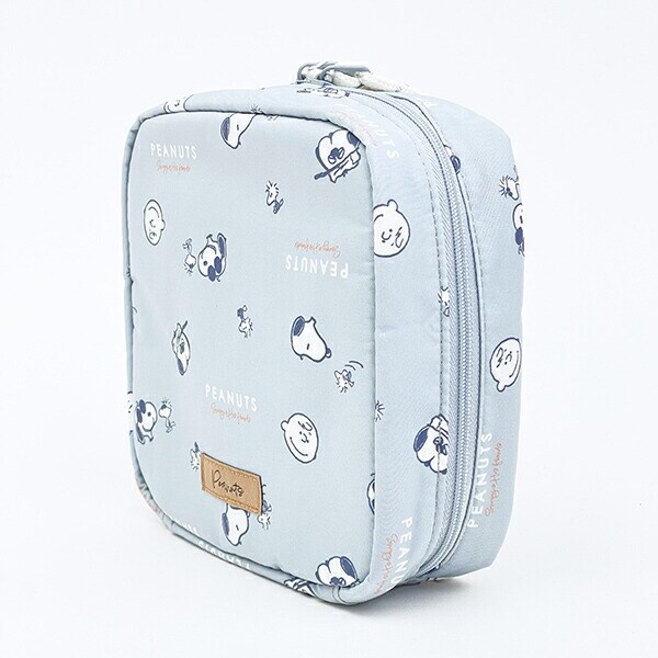 スヌーピー たっぷりメイクポーチ グレー Dusky paletteシリーズ SNOOPY