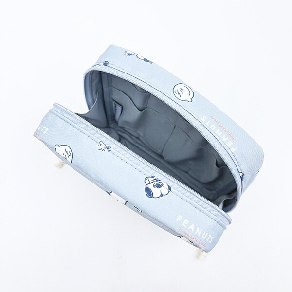 スヌーピー たっぷりメイクポーチ グレー Dusky paletteシリーズ SNOOPY