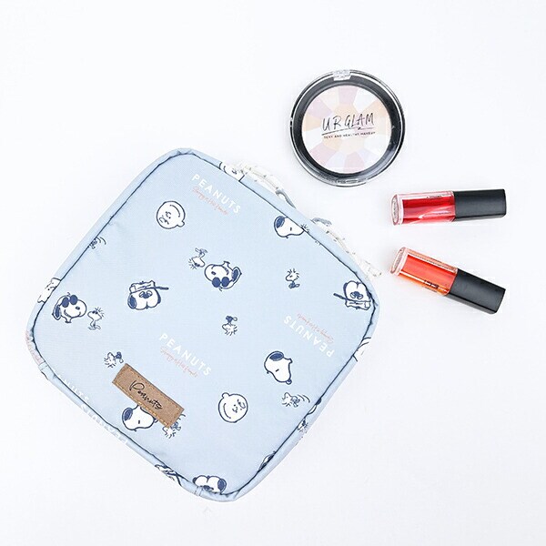 スヌーピー たっぷりメイクポーチ グレー Dusky paletteシリーズ SNOOPY