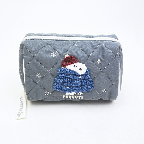 スヌーピー スクエアポーチ (ほっこり) ワンポイント SNOOPY