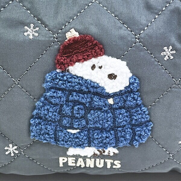 スヌーピー スクエアポーチ (ほっこり) ワンポイント SNOOPY