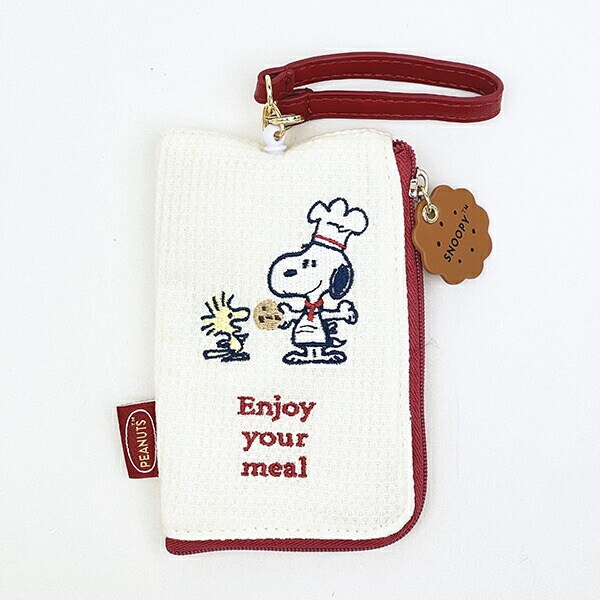 スヌーピー キーパスポーチ レッド パスケース シェフシリーズ SNOOPY