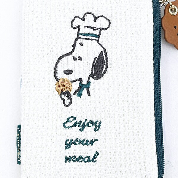 スヌーピー キーパスポーチ グリーン パスケース シェフシリーズ SNOOPY