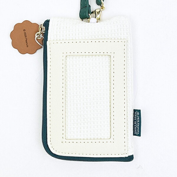 スヌーピー キーパスポーチ グリーン パスケース シェフシリーズ SNOOPY