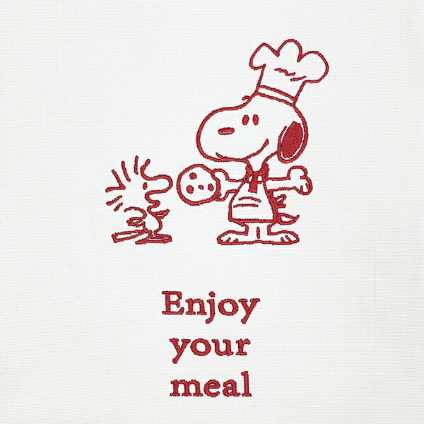 スヌーピー マルシェバッグ レッド シェフシリーズ SNOOPY