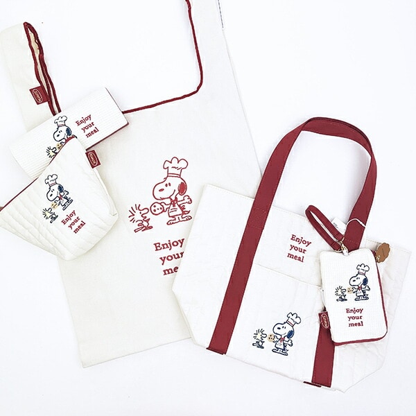 スヌーピー マルシェバッグ レッド シェフシリーズ SNOOPY