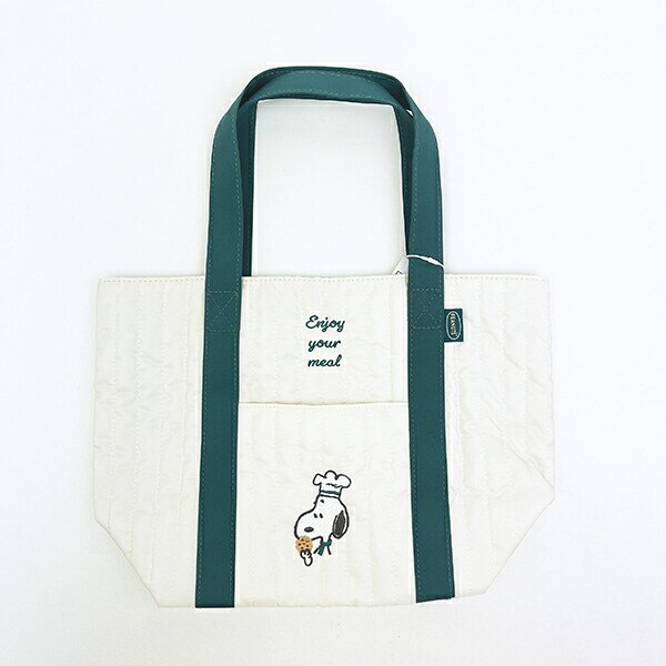 スヌーピー トートバッグ グリーン シェフシリーズ SNOOPY
