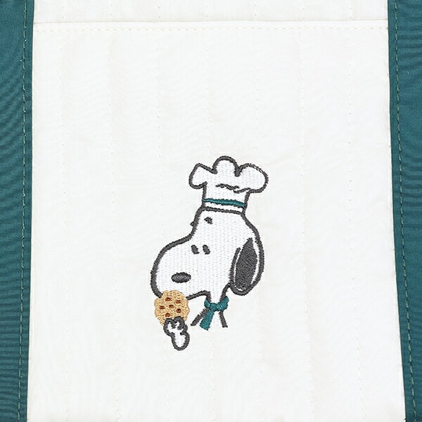 スヌーピー トートバッグ グリーン シェフシリーズ SNOOPY