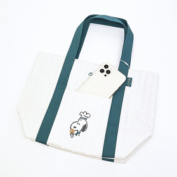 スヌーピー トートバッグ グリーン シェフシリーズ SNOOPY