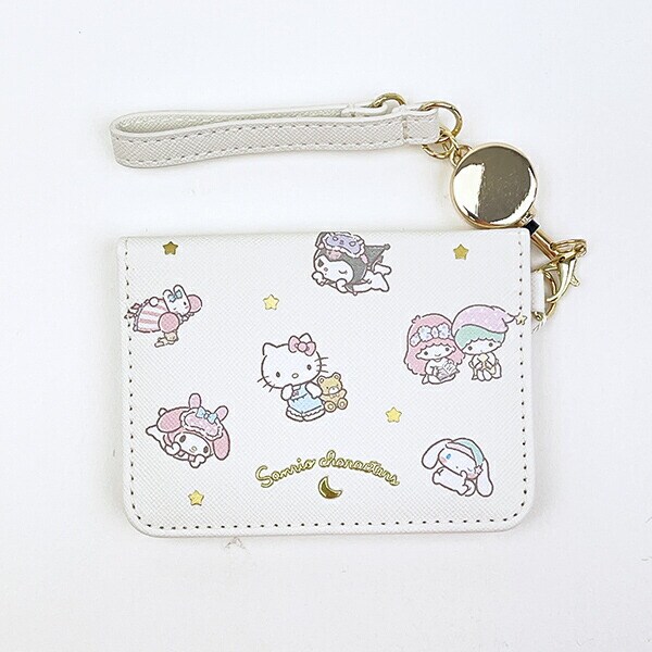 サンリオキャラクターズ オープンパスケース アイボリー 定期入れ Sanrio