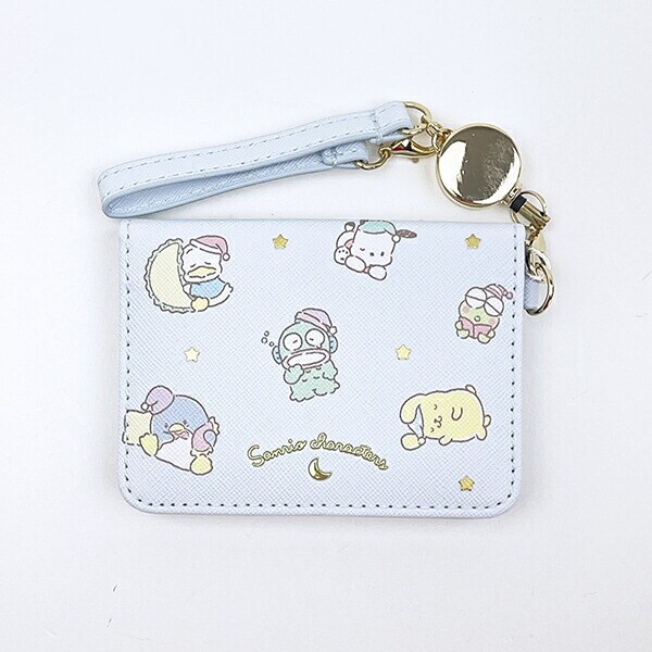 サンリオキャラクターズ オープンパスケース ブルー 定期入れ Sanrio