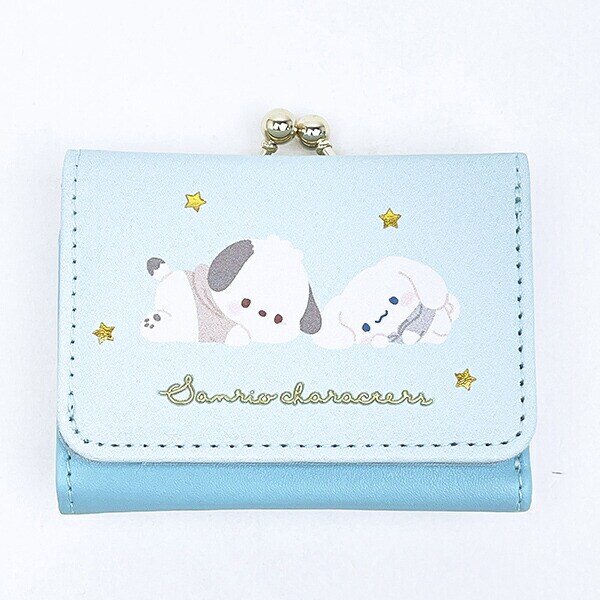 サンリオ ポチャッコ × シナモロール 3つ折り財布 (ブルー) チルタイムシリーズ シナモン Sanrio
