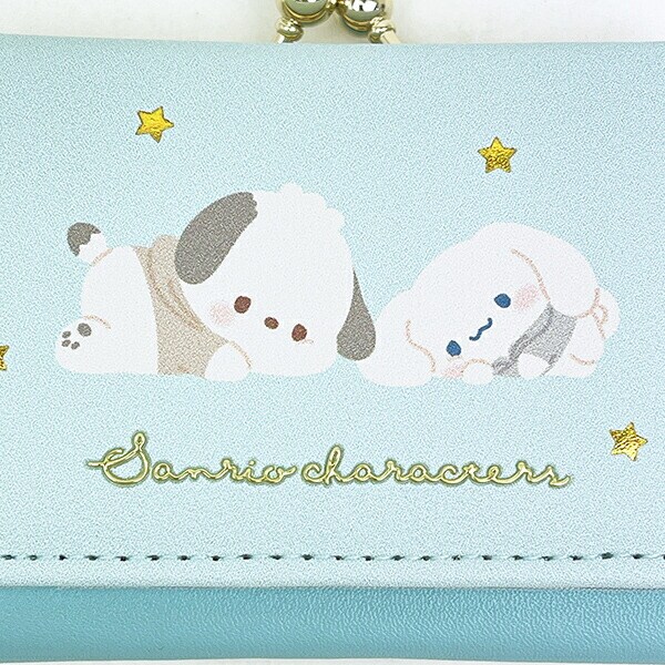 サンリオ ポチャッコ × シナモロール 3つ折り財布 (ブルー) チルタイムシリーズ シナモン Sanrio