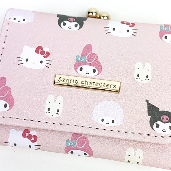 サンリオ サンリオキャラクターズ コンパクト財布 おかお ウォレット ミニサイズ ピンク