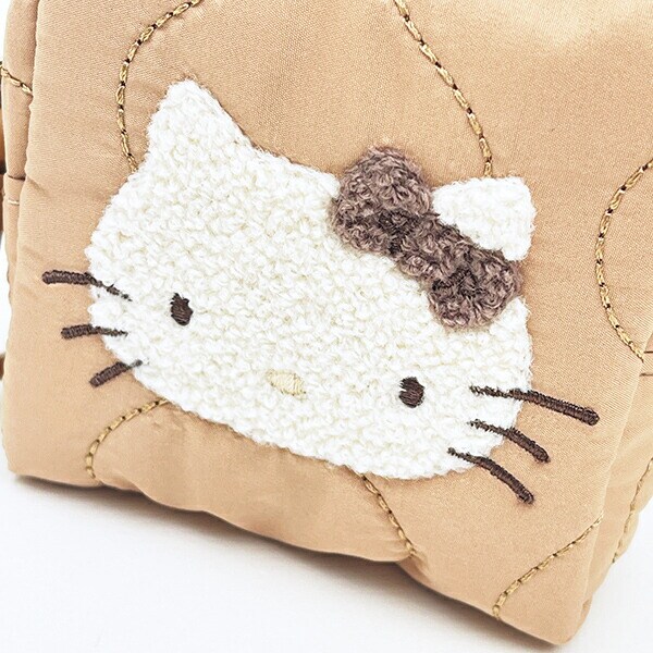 サンリオ ハローキティ カラビナ付きミニポーチ ナチュラルキルティング Sanrio