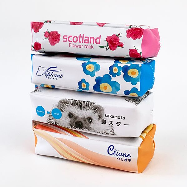 エレファント ＢＯＸティッシュ ペンポーチ ペンケース ティッシュケース 文房具 おもしろ 筆箱