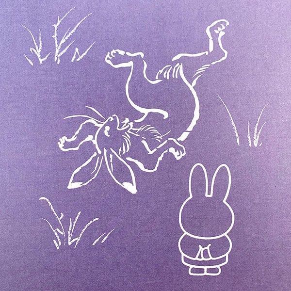 ミッフィー miffy×鳥獣戯画 miffy×鳥獣戯画　ポスター　灰色 ポスター 　 　 　