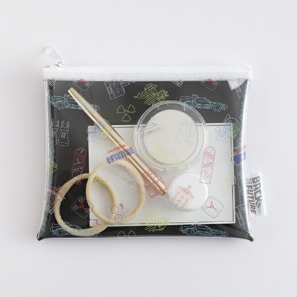 バックトゥザフューチャー BACK TO THE FUTURE PVCポーチ (ブラック) 日本製